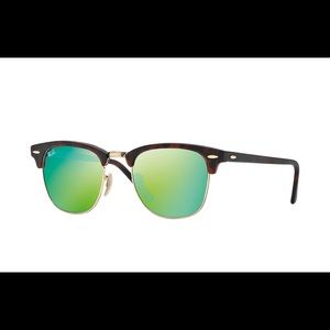 Authentic Green Rayban Clubmaster Sunglasses